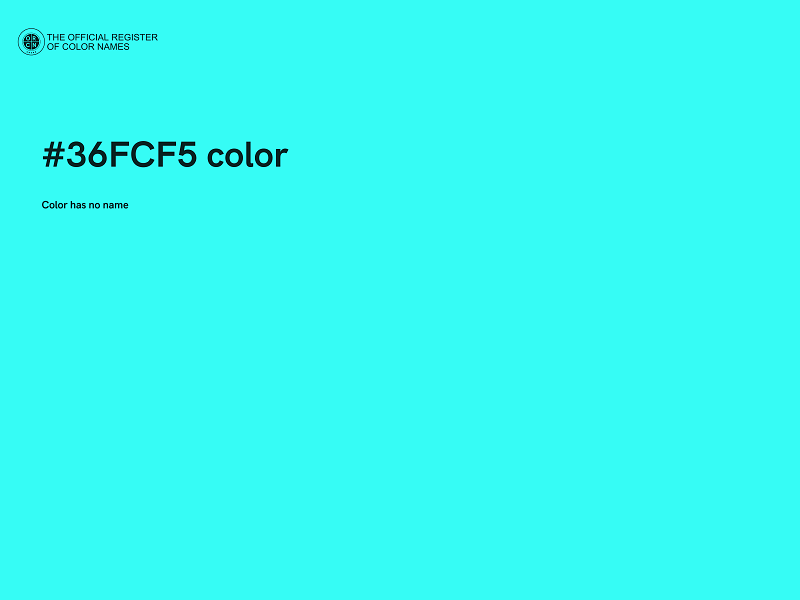 #36FCF5 color image