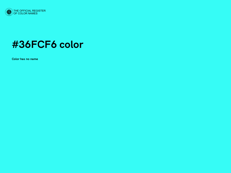 #36FCF6 color image