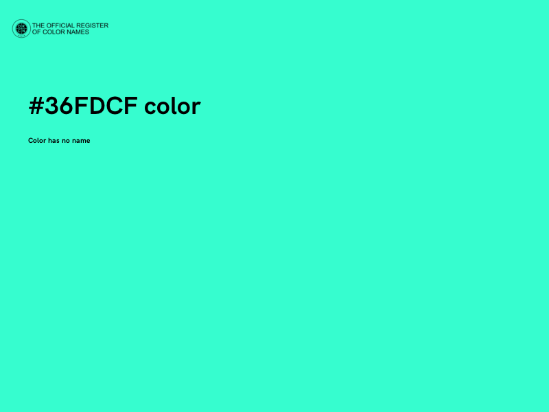 #36FDCF color image