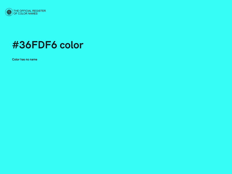 #36FDF6 color image