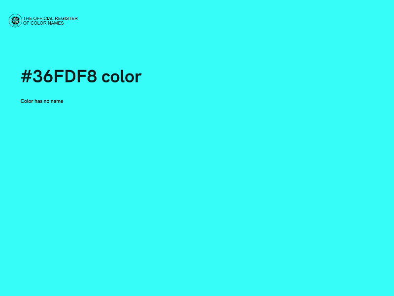 #36FDF8 color image