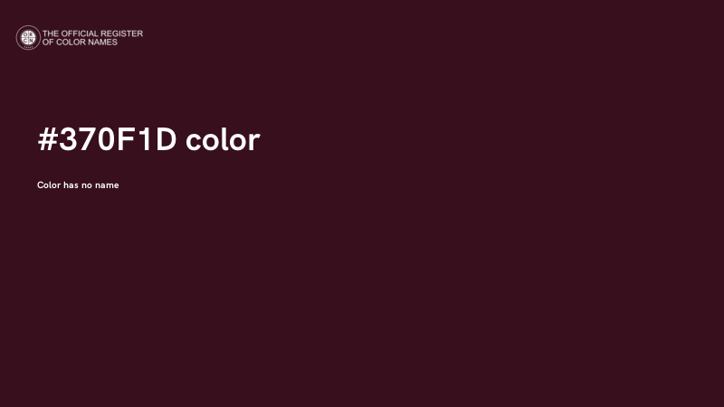 #370F1D color image