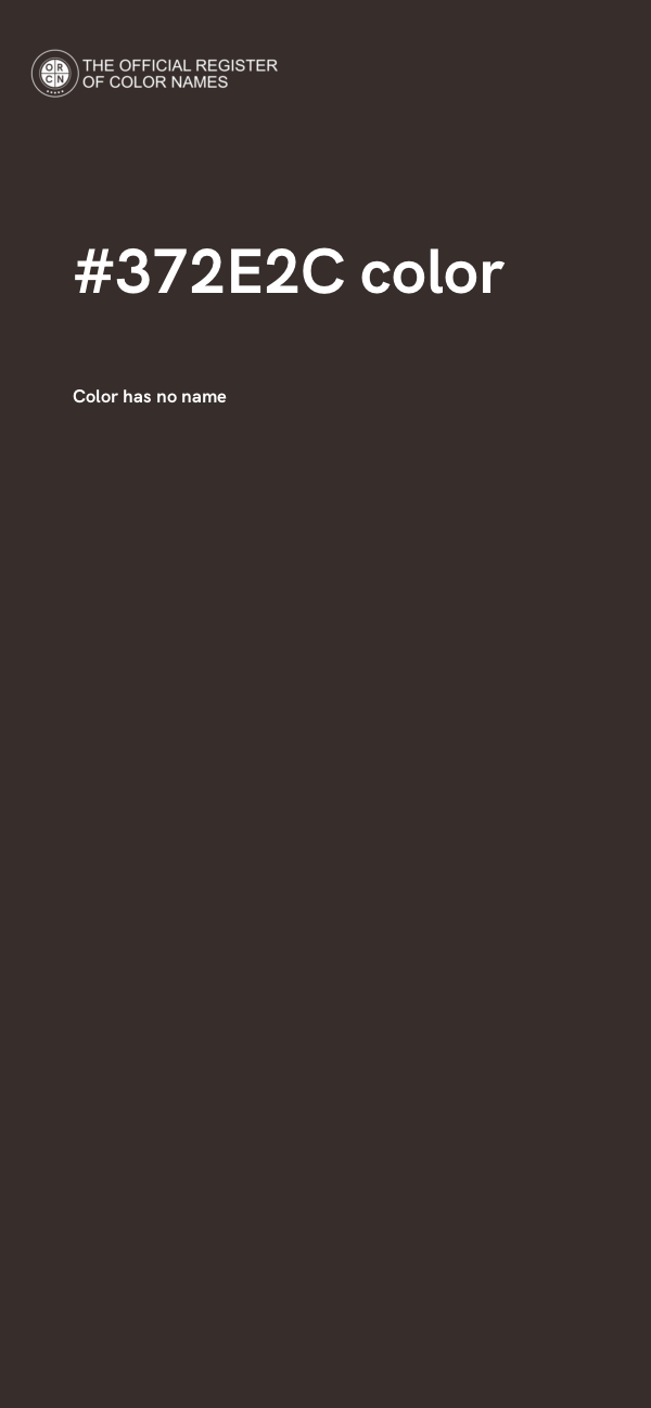 #372E2C color image