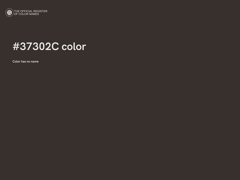 #37302C color image