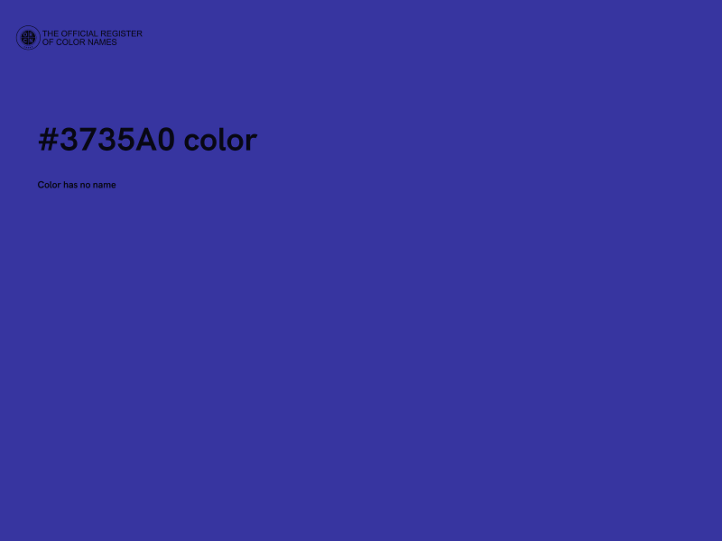 #3735A0 color image