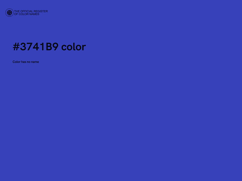 #3741B9 color image