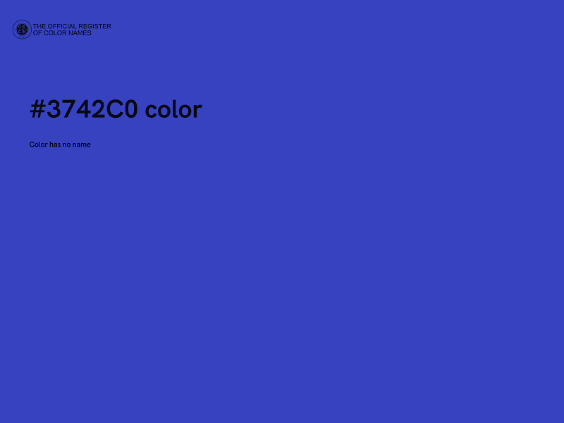 #3742C0 color image