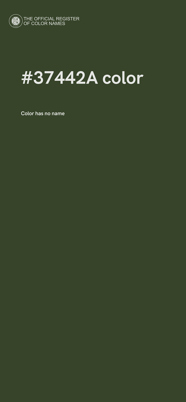 #37442A color image