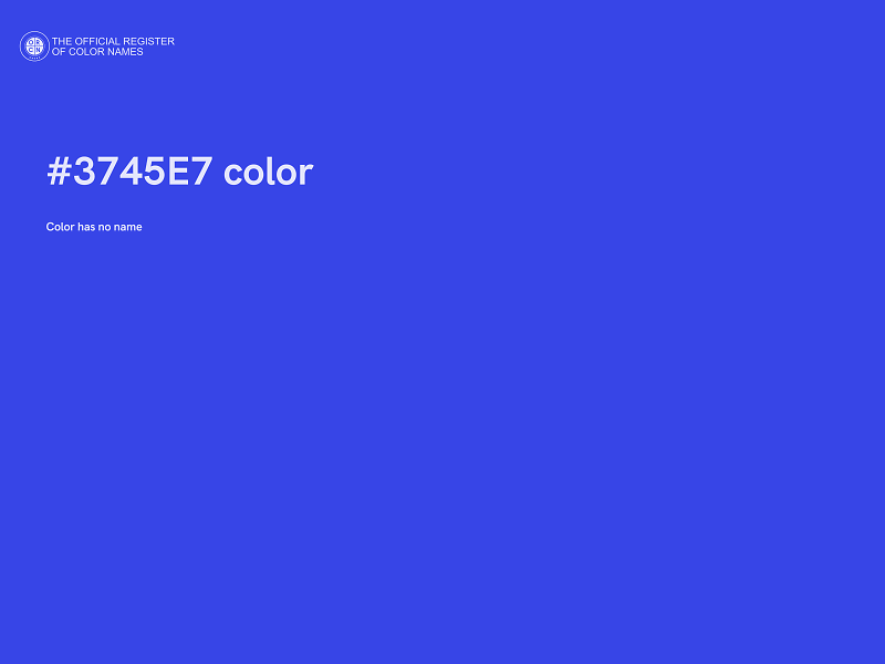 #3745E7 color image