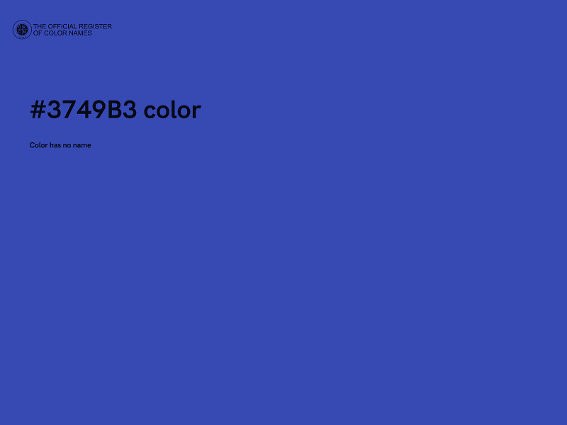 #3749B3 color image