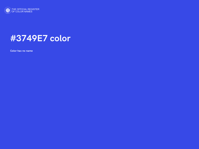 #3749E7 color image