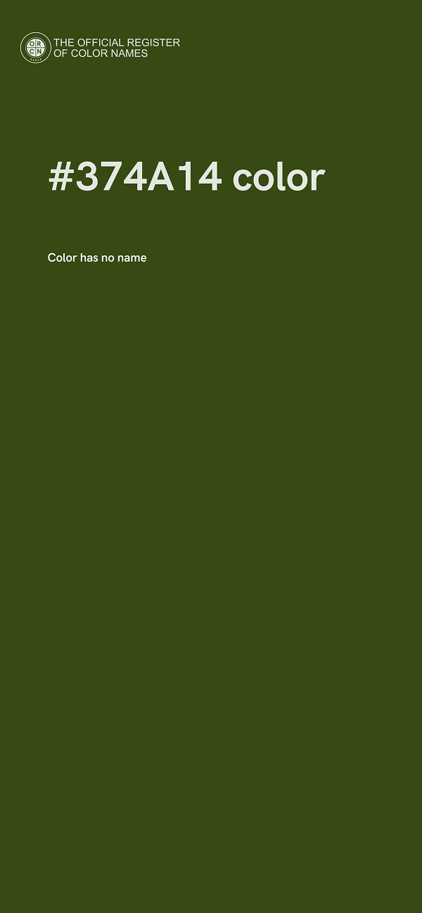 #374A14 color image