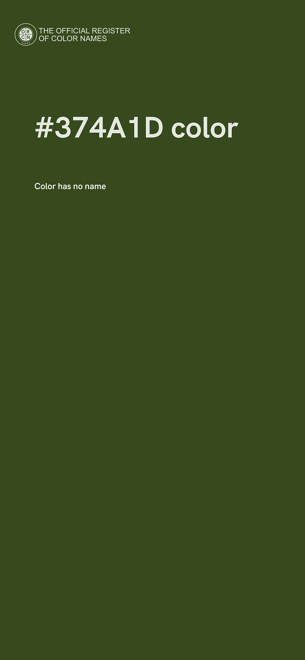 #374A1D color image