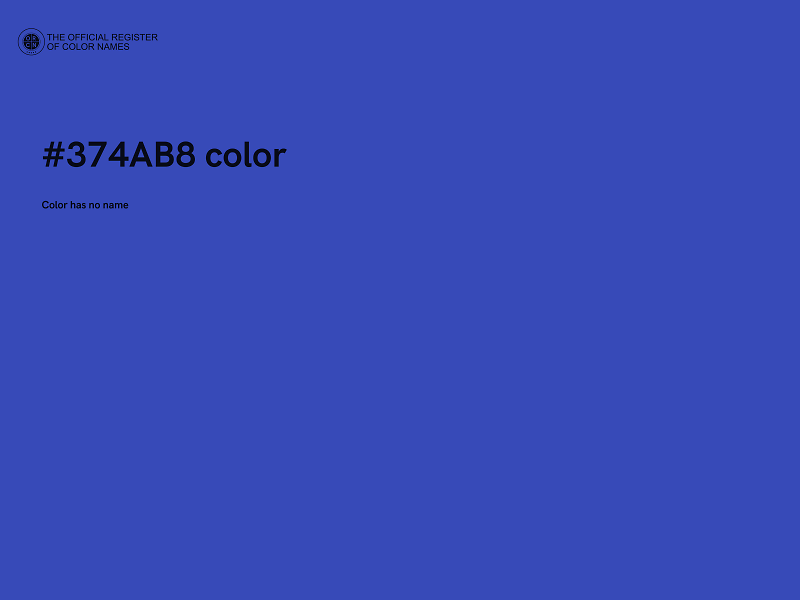 #374AB8 color image