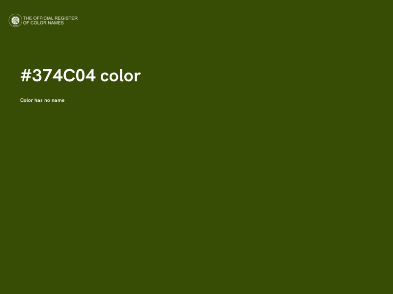 #374C04 color image