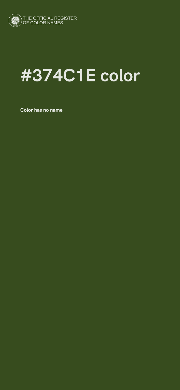 #374C1E color image