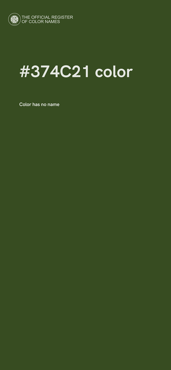 #374C21 color image