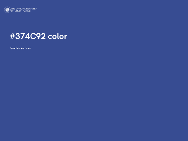 #374C92 color image