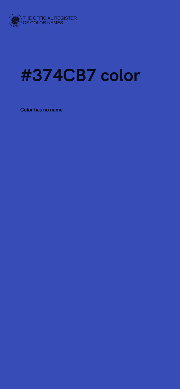 #374CB7 color image