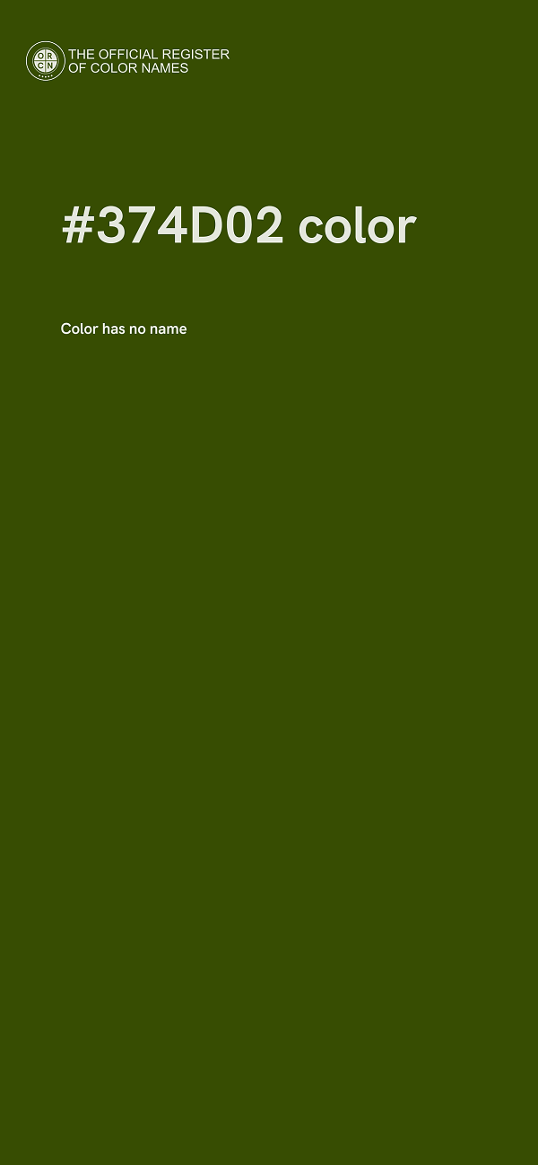 #374D02 color image