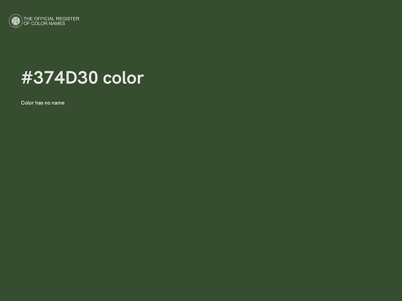 #374D30 color image