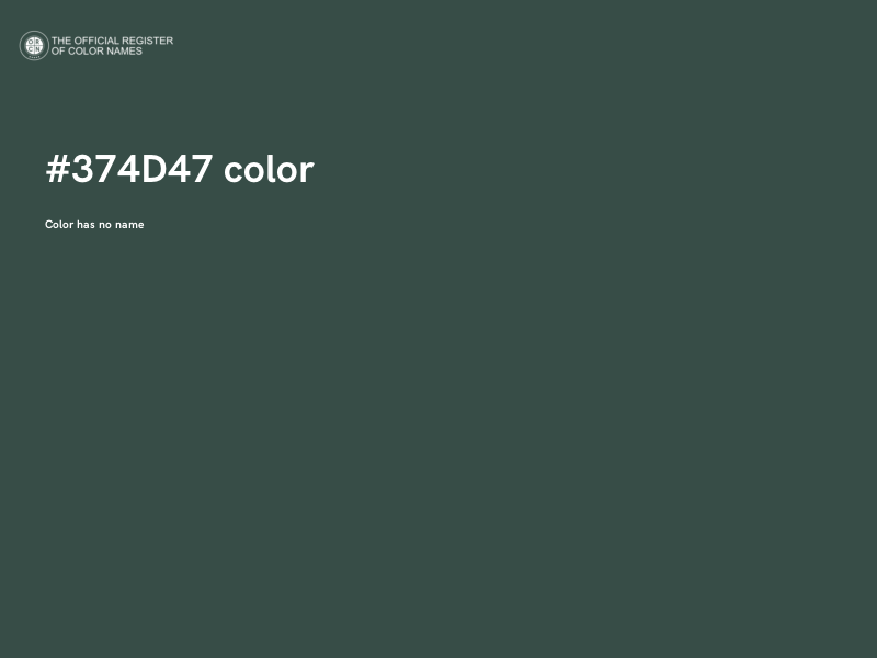#374D47 color image