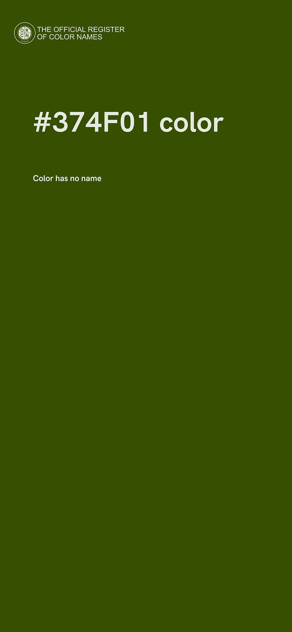 #374F01 color image