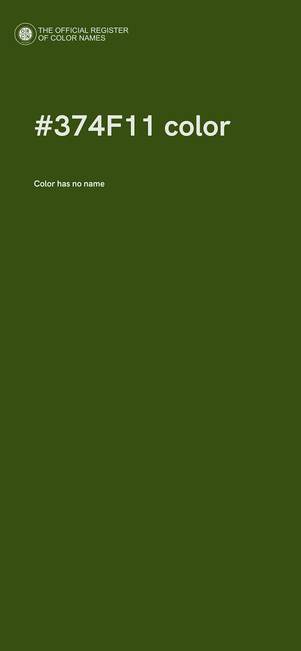 #374F11 color image