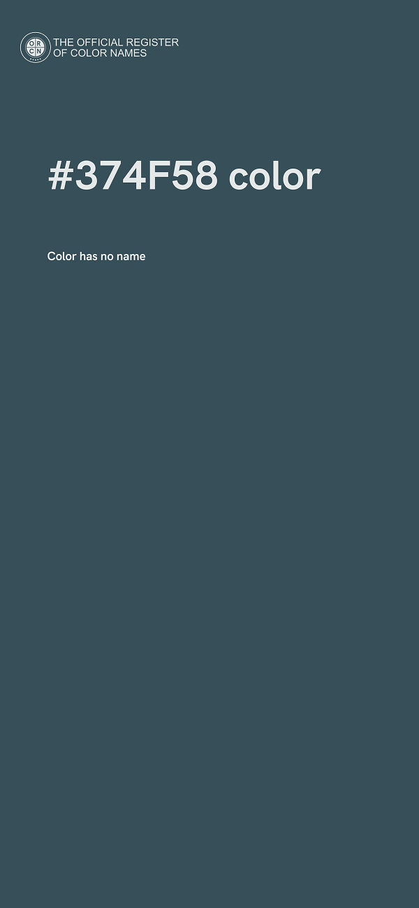#374F58 color image