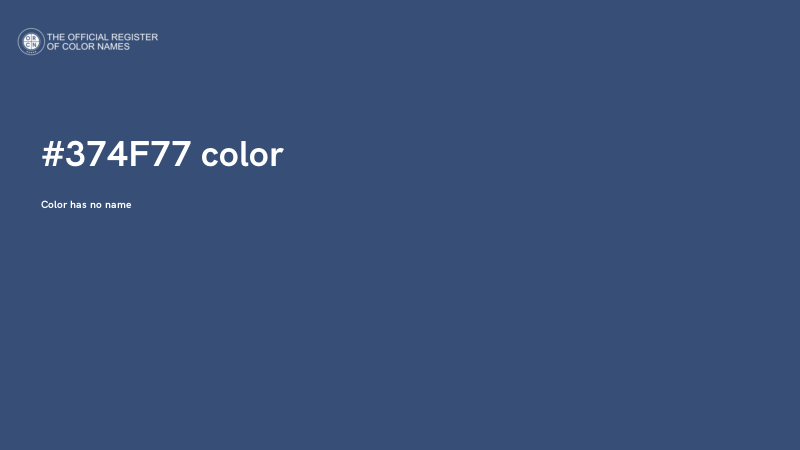 #374F77 color image