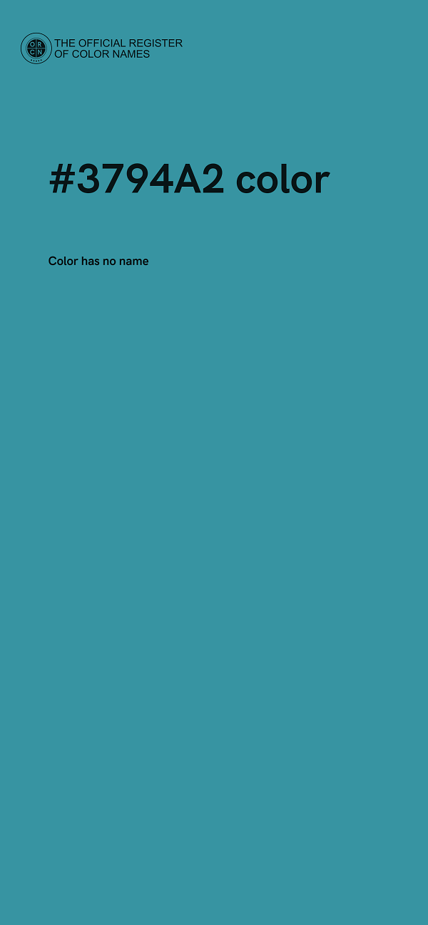 #3794A2 color image