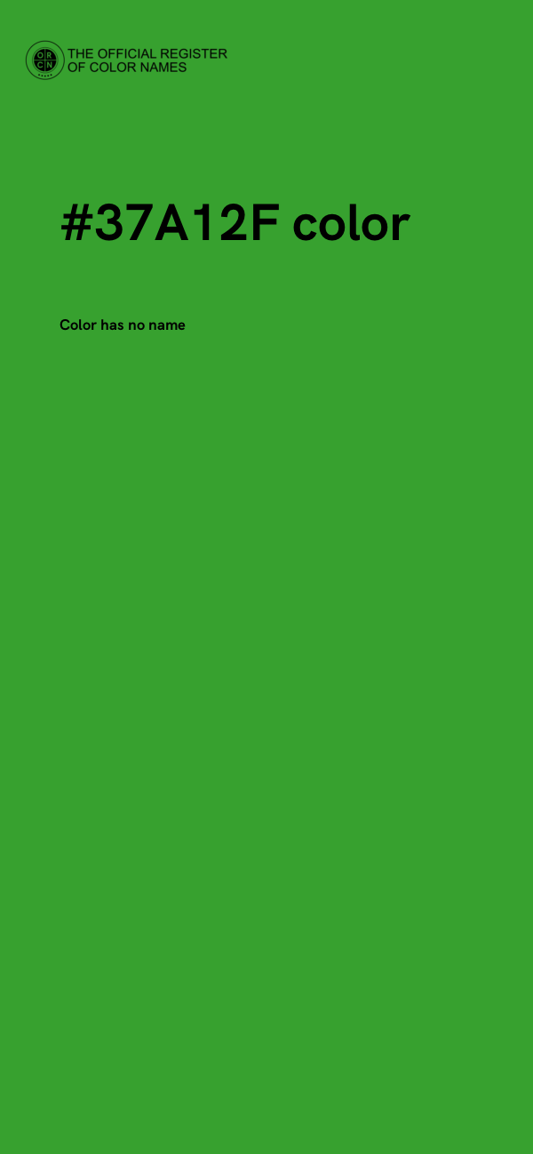 #37A12F color image