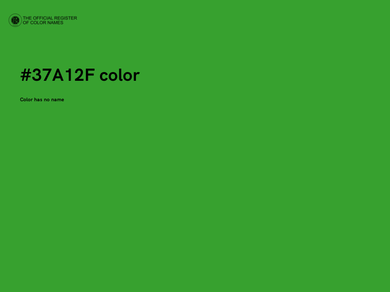 #37A12F color image