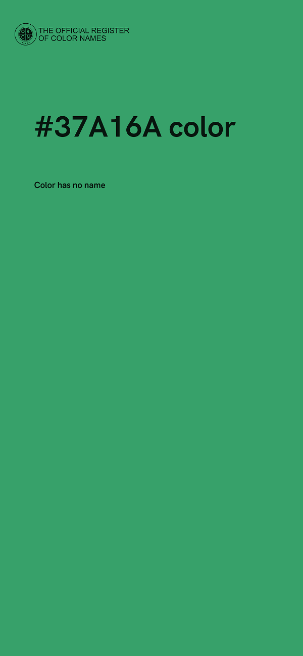 #37A16A color image