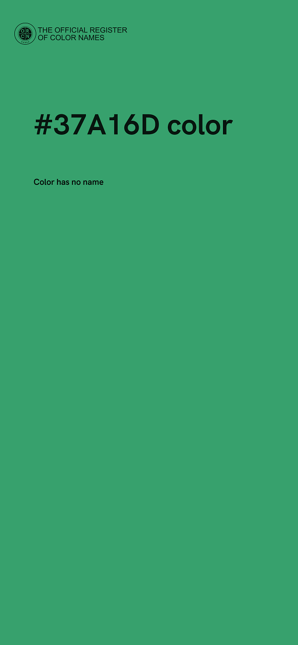 #37A16D color image