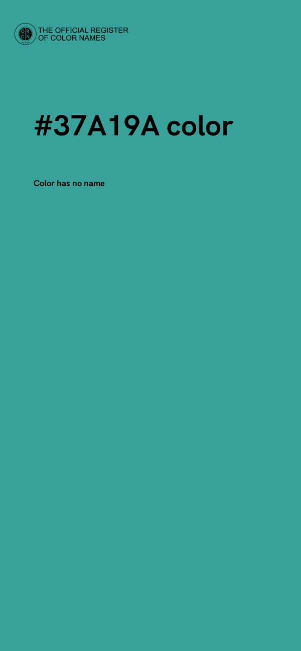 #37A19A color image