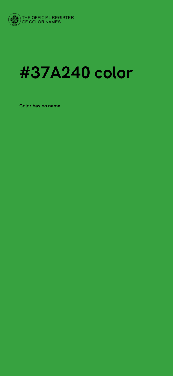 #37A240 color image