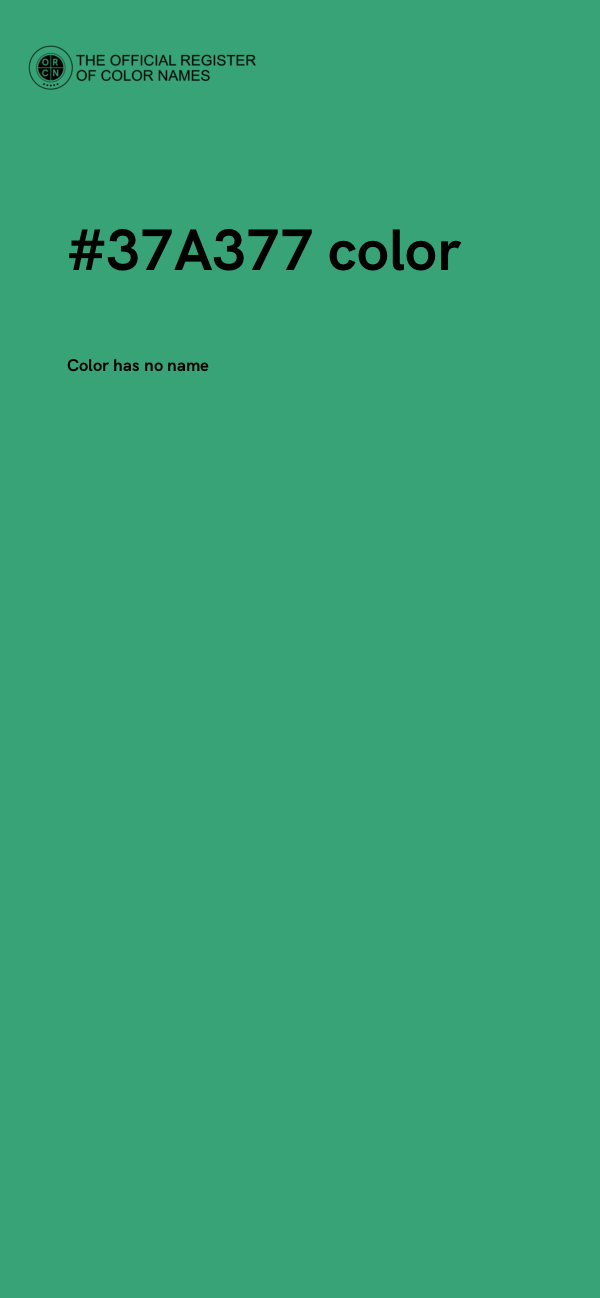 #37A377 color image