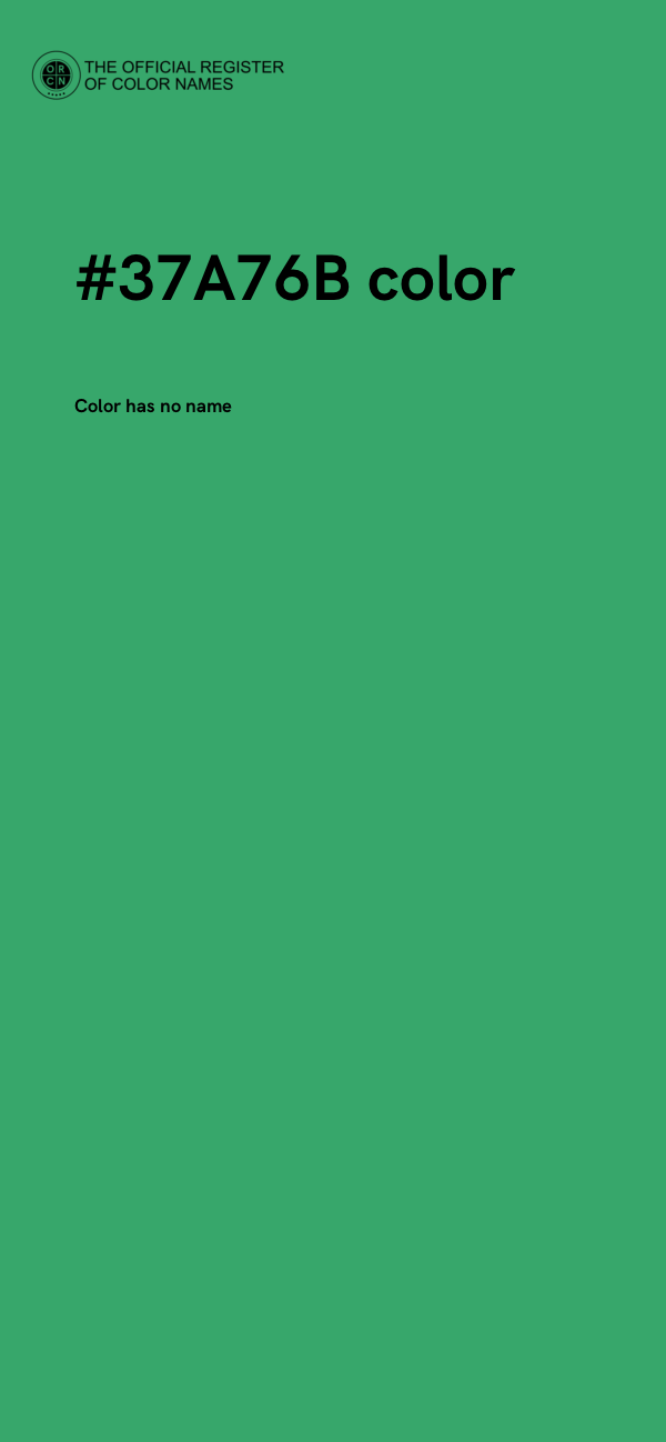 #37A76B color image