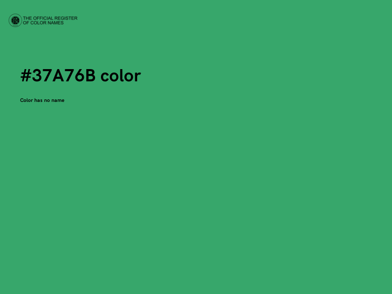 #37A76B color image