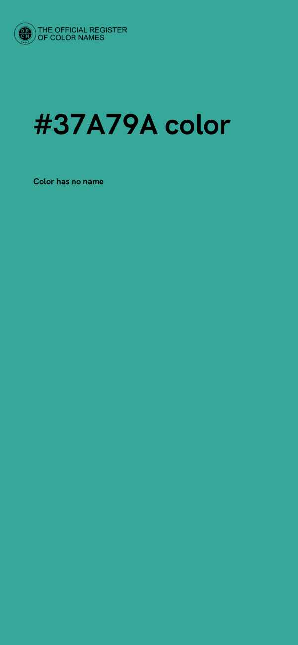 #37A79A color image