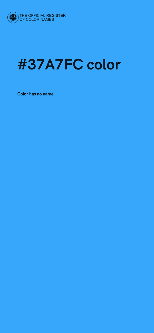 #37A7FC color image