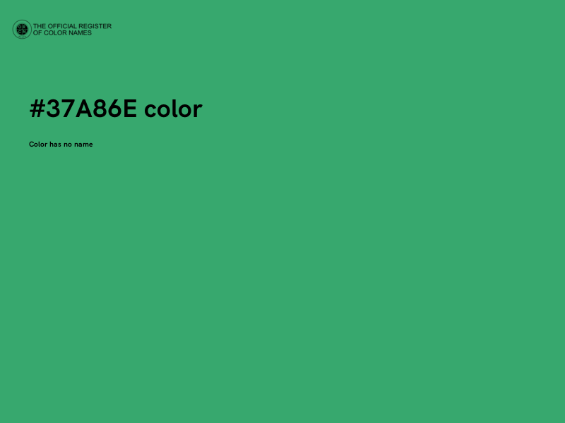 #37A86E color image