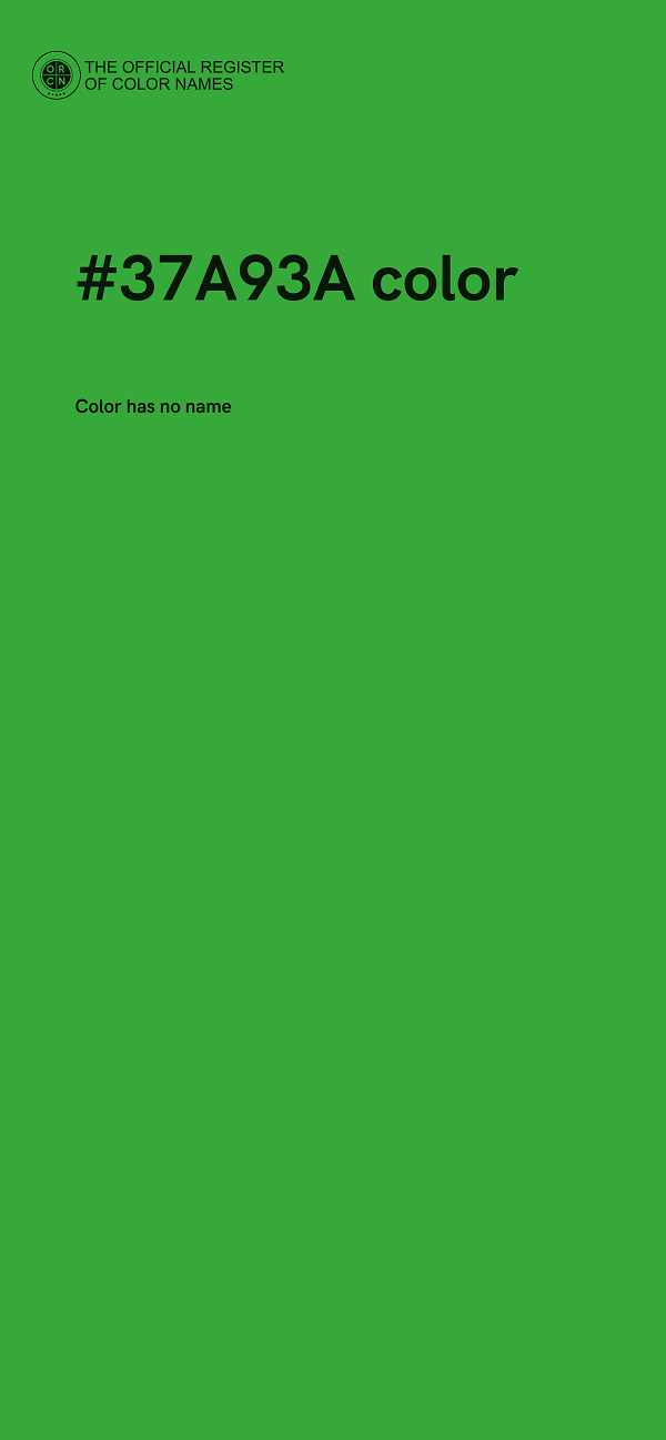#37A93A color image