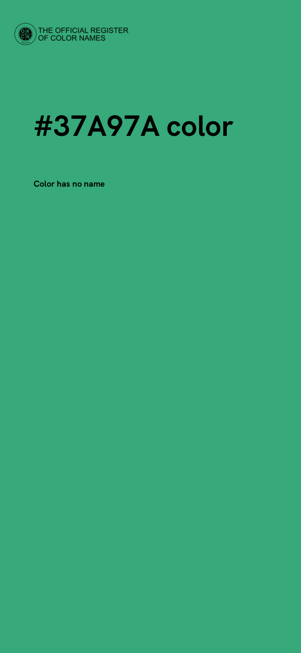 #37A97A color image