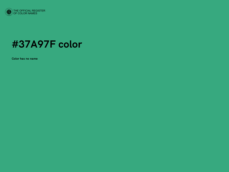 #37A97F color image