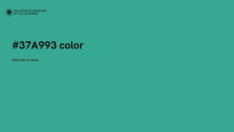 #37A993 color image