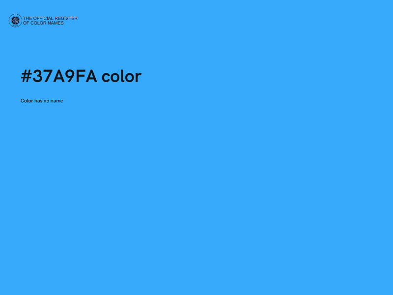 #37A9FA color image