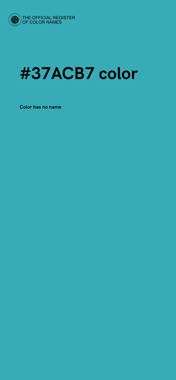 #37ACB7 color image