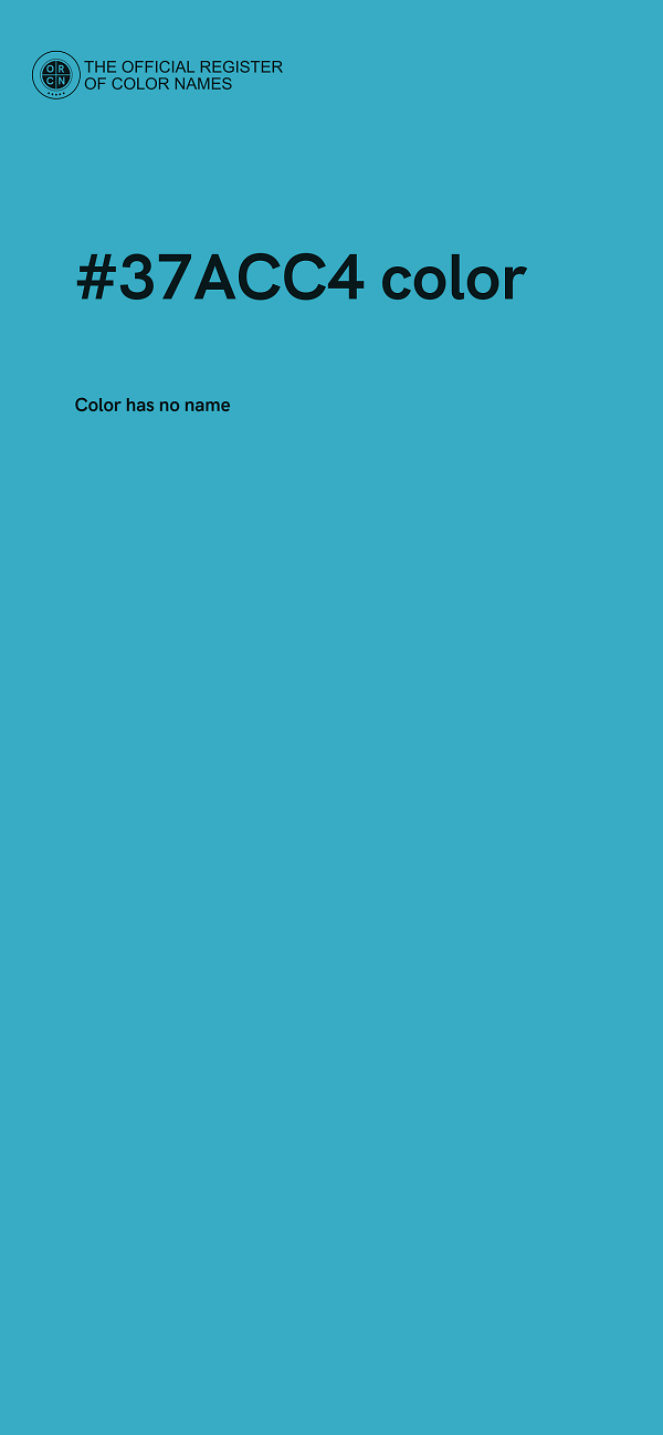 #37ACC4 color image